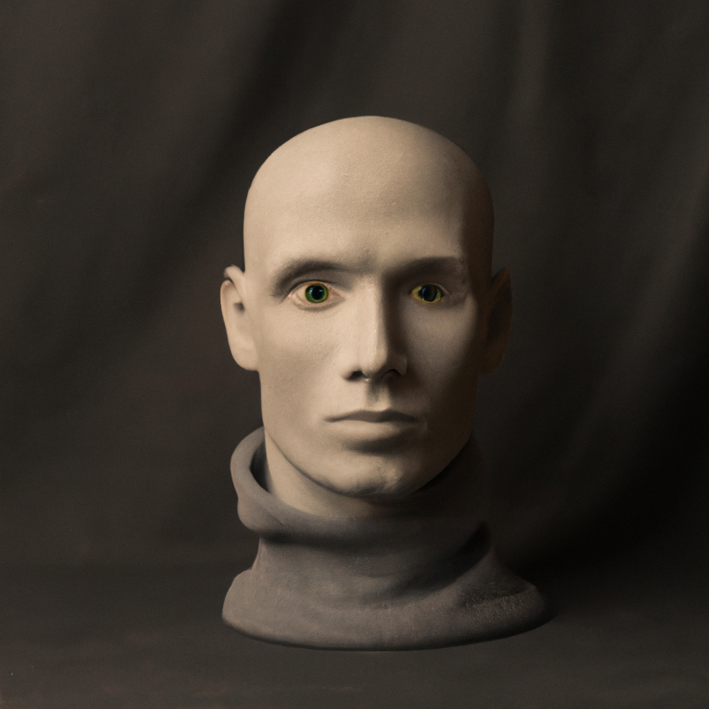 Retrato minimalista de estudio (imagen generada)